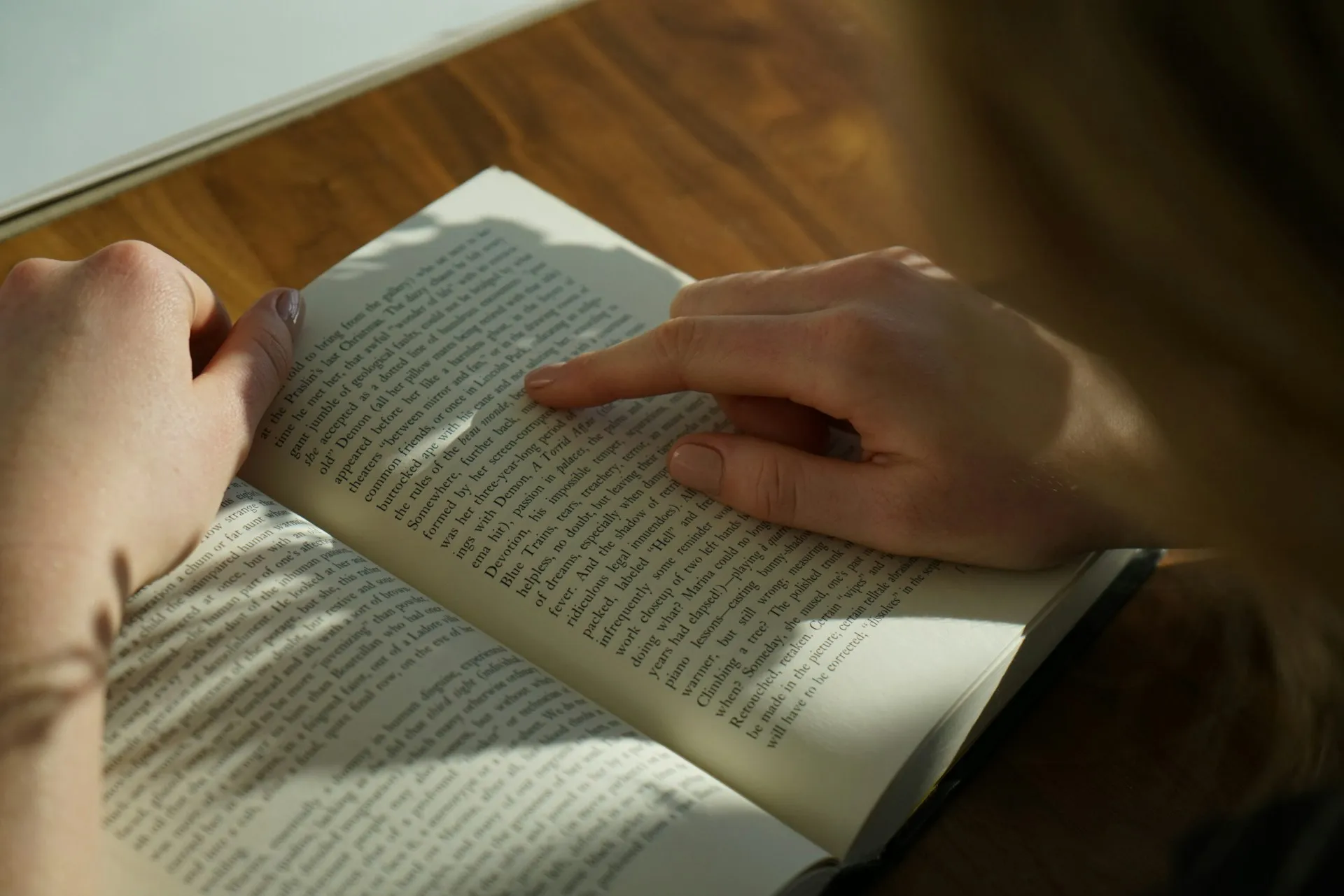 Girl is reading a book